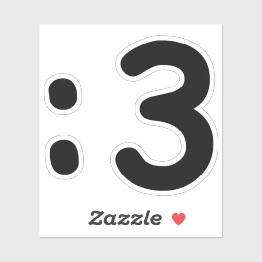 Kat kant Emoticon:3 Sticker (Vel)