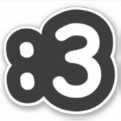 Kat kant Emoticon: 3 Sticker (Voorkant)