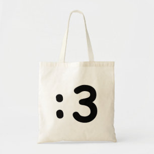 Kat kant Emoticon:3 Tote Bag