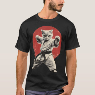 Kat Karate Judo Japan Japanse Vlag T-shirt