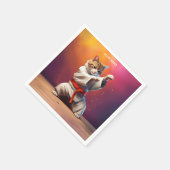 Kat Karateka In Kimono Taekwondo Kung Fu Servet (Hoek)