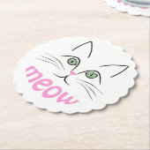 Kat Kartonnen Onderzetters (Gekanteld)