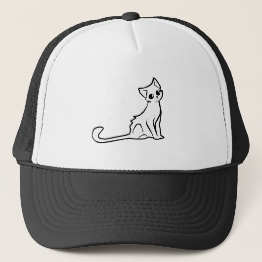Kat Kat Animal Cute Vector Clipart Sticker Trucker Pet (Voorkant)