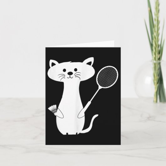 Kat Kat Badminton Shuttle Voor Mannen Vrouwen Kind Kaart (Voorkant)