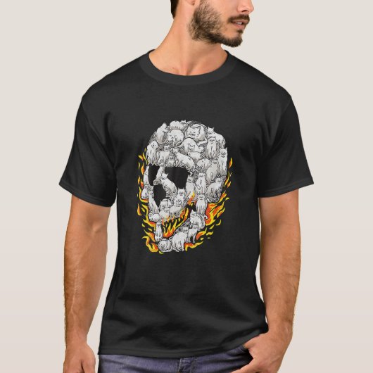Kat Kat Bot Bot Skelet T-shirt (Voorkant)