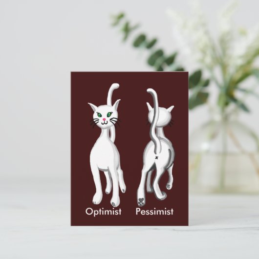 Kat kat briefkaart (Staand voorkant)