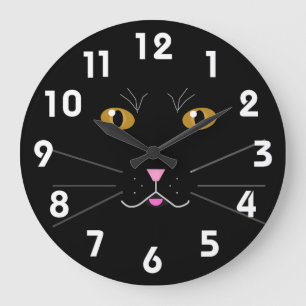 Kat Kat Clock Grote Klok