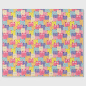 Kat Kat Gift Wrapping Paper - Katten - Pastels Cadeaupapier (Vlak)
