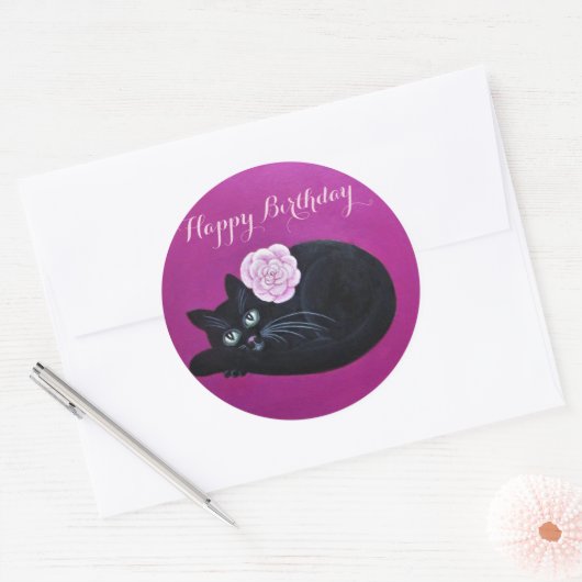 Kat Kat/Happy Birthday Sticker (Envelop)