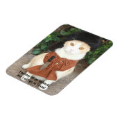 Kat/Kat in Buckskin met Davy Crockett Quote Magneet (Linkerzijde)