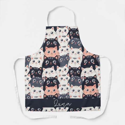 Kat Kat Kaleidoscope Schort (Voorkant)