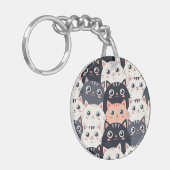 Kat Kat Kaleidoscope Sleutelhanger (Voorkant Links)