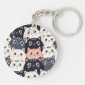 Kat Kat Kaleidoscope Sleutelhanger (Achterkant)