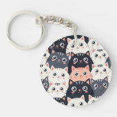 Kat Kat Kaleidoscope Sleutelhanger (Voorkant)