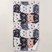 Kat Kat Kaleidoscope Strandlaken (Voorkant)