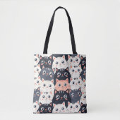 Kat Kat Kaleidoscope Tote Bag (Voorkant)
