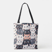 Kat Kat Kaleidoscope Tote Bag (Achterkant)