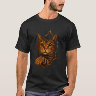 Kat, Kat , Kat Gescheurde Stof, Kitten,Kitty T-shirt