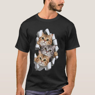 Kat, Kat, Kat Gescheurde Stof, Kitten,Kitty T-shirt