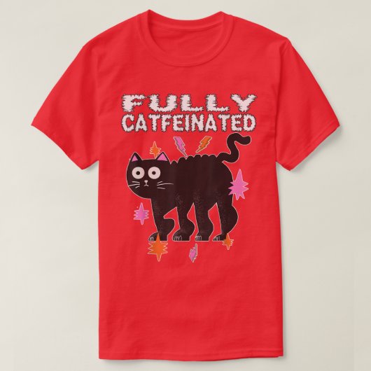 Kat Kat Kitten Caffeine Kat Java Cat F T-shirt (Design voorkant)