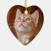 Kat kat kitten foto keramisch ornament (Rechts)