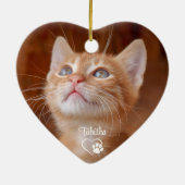 Kat kat kitten foto keramisch ornament (Achterkant)