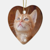 Kat kat kitten foto keramisch ornament (Links)