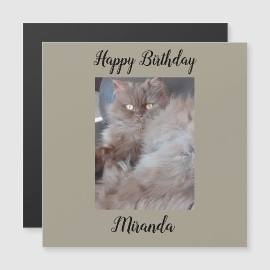 Kat Kat Magnetic Birthday Card (Voorkant / Achterkant)