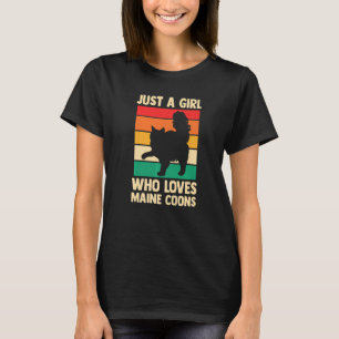 Kat Kat mama is gewoon een meisje dat van Maine Co T-shirt