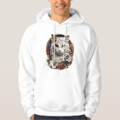 Kat, kat met bloem hoodie (Voorkant)