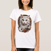 Kat, kat met bloem t-shirt (Voorkant)
