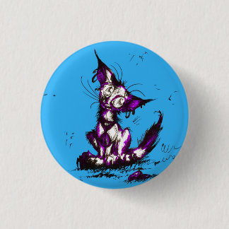 kat, kat paars kat ronde button 3,2 cm