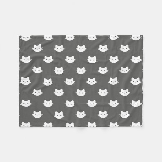 Kat-kat-polyester fleece Blanket Deken (Voorkant (Horizontaal))