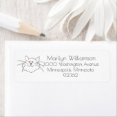 Kat Kat-retouradreslabel Etiket (Insitu)