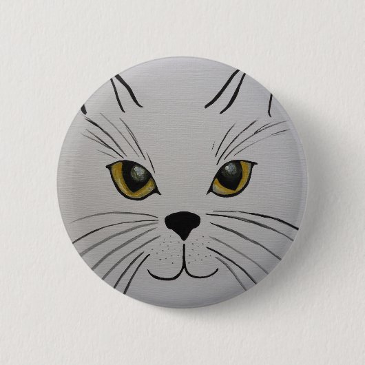 Kat Kat Ronde Button 5,7 Cm (Voorkant)