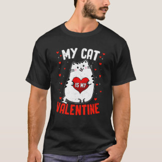 Kat Kat Valentijnsdag M'n Kat Is M'n Valentijn T-shirt