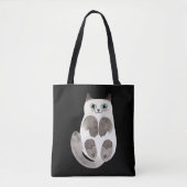 Kat Kat Waterverf Rustic Pet Dierenvriend Tote Bag (Voorkant)