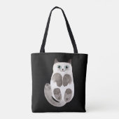 Kat Kat Waterverf Rustic Pet Dierenvriend Tote Bag (Achterkant)