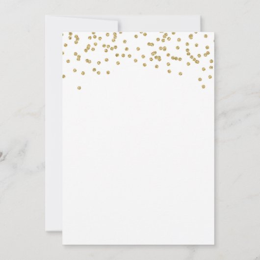 Kat katje roze goudglitter-verjaardagsfeest kaart (Achterkant)