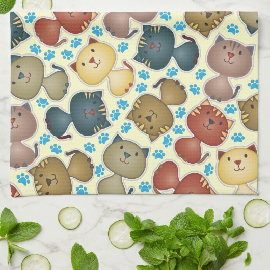 Kat Kats Kitchen Towel Theedoek (Gevouwen)