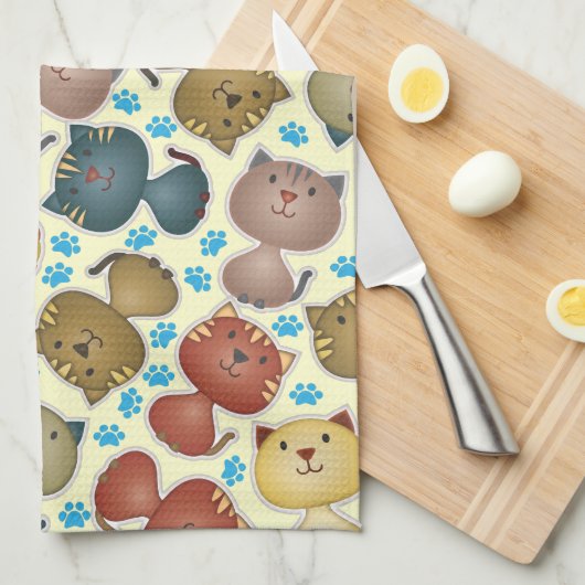 Kat Kats Kitchen Towel Theedoek (Quarter Fold)
