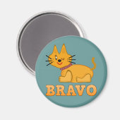 Kat kattedier met een staartstaartstang dappere br magneet (Voorkant / Achterkant)