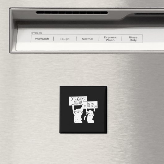 Kat Katten en Honden Tegen Trump Magneet (Insitu (Vaatwasser))