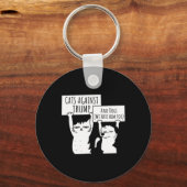 Kat Katten en Honden Tegen Trump Sleutelhanger (Voorkant)