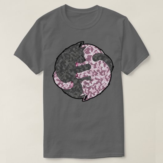 Kat Katten Yin Yang Ying Yang Gift 7 T-shirt (Design voorkant)