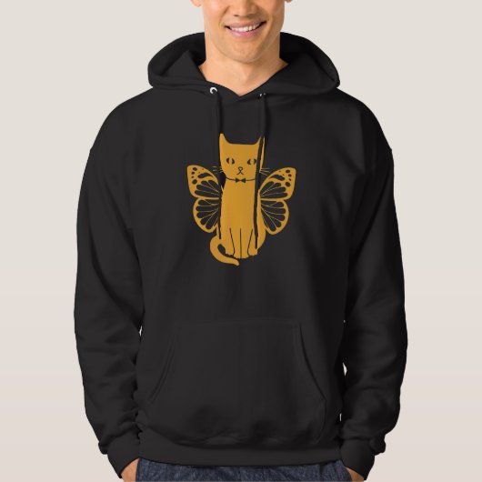 Kat Katteneigenaar Ik katten met vlinders Hoodie (Voorkant)