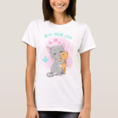 Kat-kattenfamilie kattemoedershirt, beste mam ooit t-shirt (Voorkant)