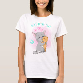 Kat-kattenfamilie kattemoedershirt, beste mam ooit t-shirt