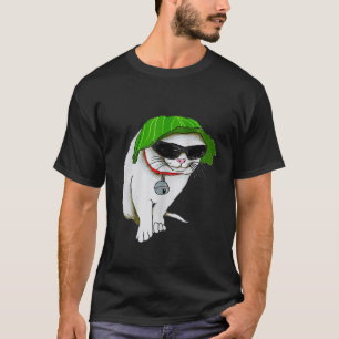 Kat-kattenkat met bril voor Vaderdag T-shirt