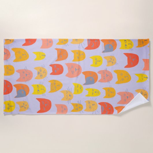 Kat-kattenkoppen Strandlaken (Voorkant)